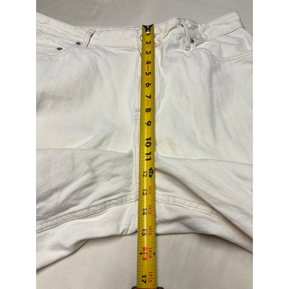 Abercrombie & Fitch Curve Love Wide Leg High Rise White Jeans Women Plus 33 L28 - Picture 7 of 11